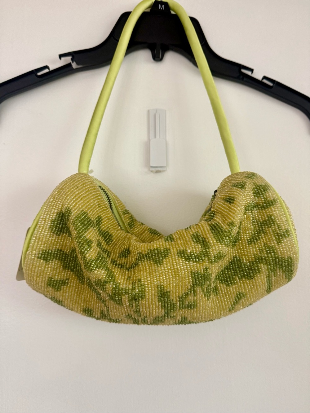 Free People Green Beaded Shoulder Bag
